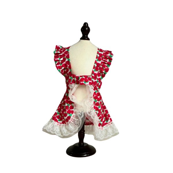 Strawberry｜Heart-Shaped Apron Dress for Cats - Image 2