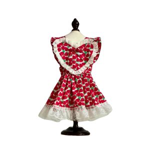 Strawberry｜Heart-Shaped Apron Dress for Cats